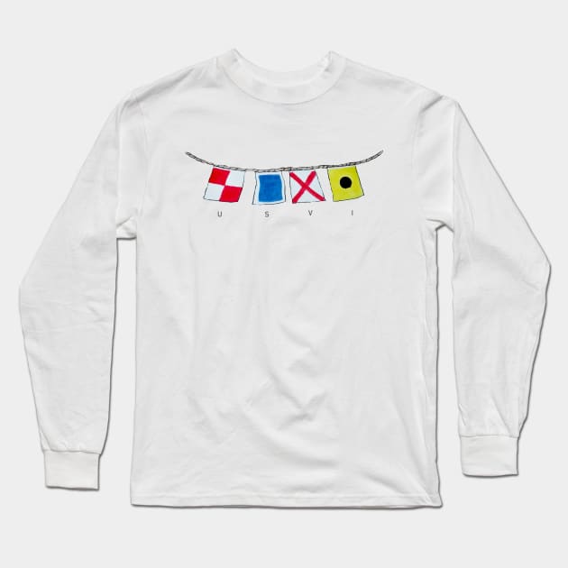 USVI nautical flags Long Sleeve T-Shirt by colleendavis72